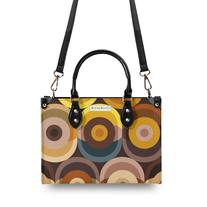 Groovy 70s Retro Owl, Mushroom, Floral Hipster Funky Flaired Handbag Shoulder Bag - Mid Century Modern Gal