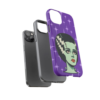 Bride of Frankenstein Retro Mid Mod Horror Buff Purple Halloween Tough Phone Case