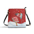 Mid Century Modern Holiday Kitschy Mod Gal, Red Retro Christmas Trendy Bucket Shoulder Bag - Mid Century Modern Gal