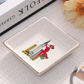 Holiday Kitsch Mid Century Modern Mod Gal Christmas Dessert Or Appetizer Plates - Mid Century Modern Gal