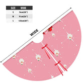 Mid Century Modern Atomic Pink Retro Santa And Merry Christmas Mod Gal Tree Skirt - Mid Century Modern Gal