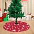 Mid Century Modern Red Atomic Starbursts Christmas Tree Skirt - Mid Century Modern Gal