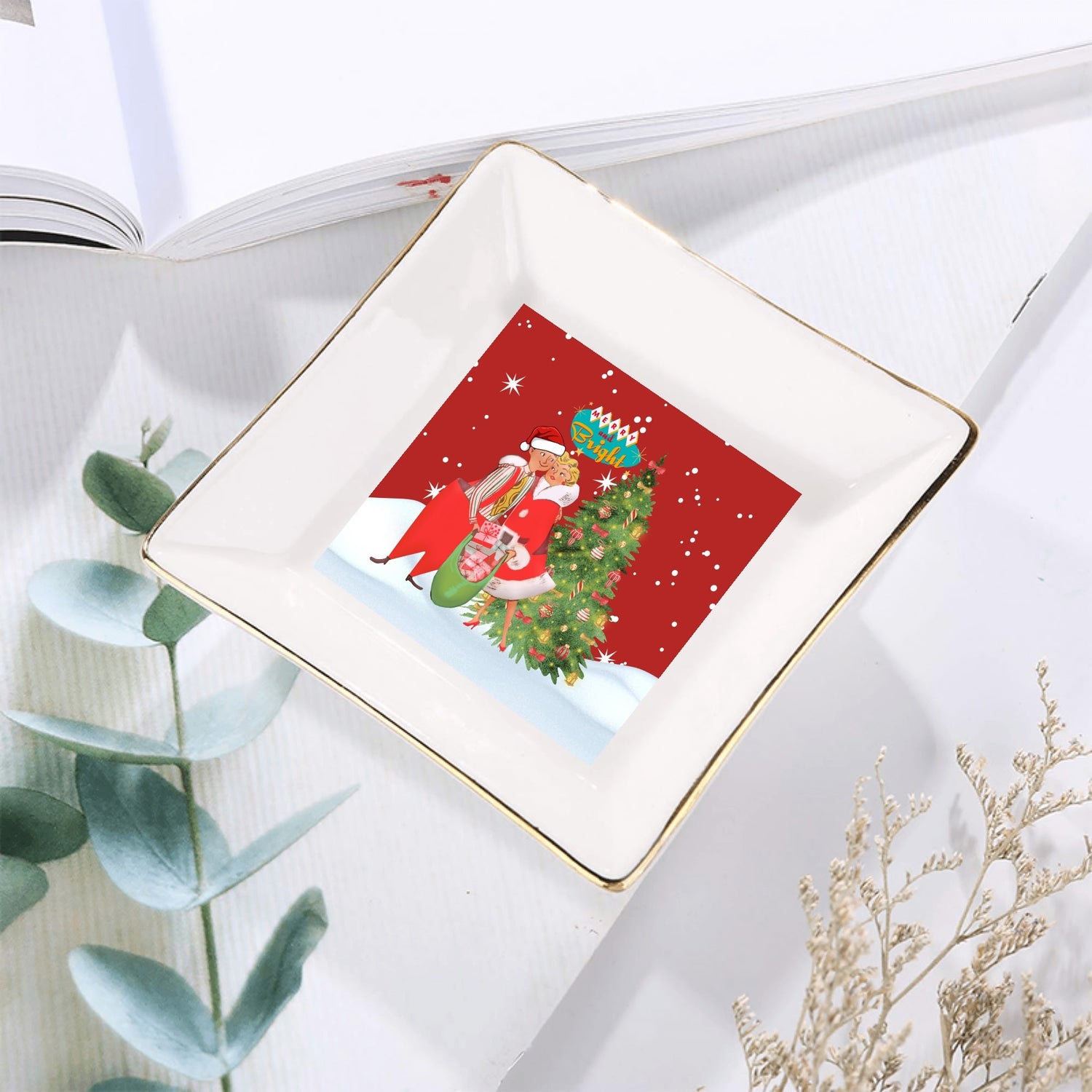 Mid Century Modern Kitschy Mod 50s Christmas Party Plates - Mid Century Modern Gal