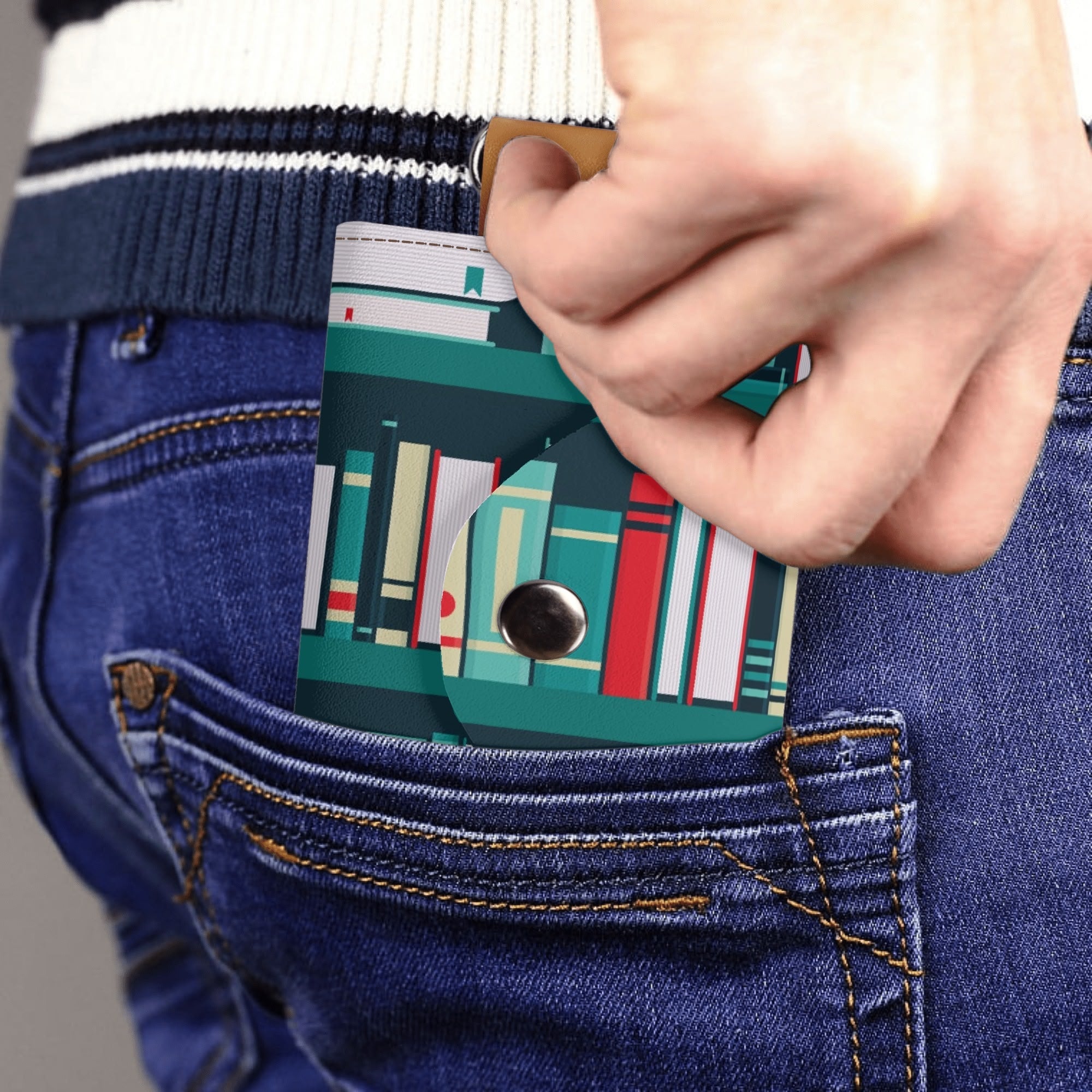 Retro Mid Mod Reading Gal Key Chain For Book Lovers - Mid Century Modern Gal