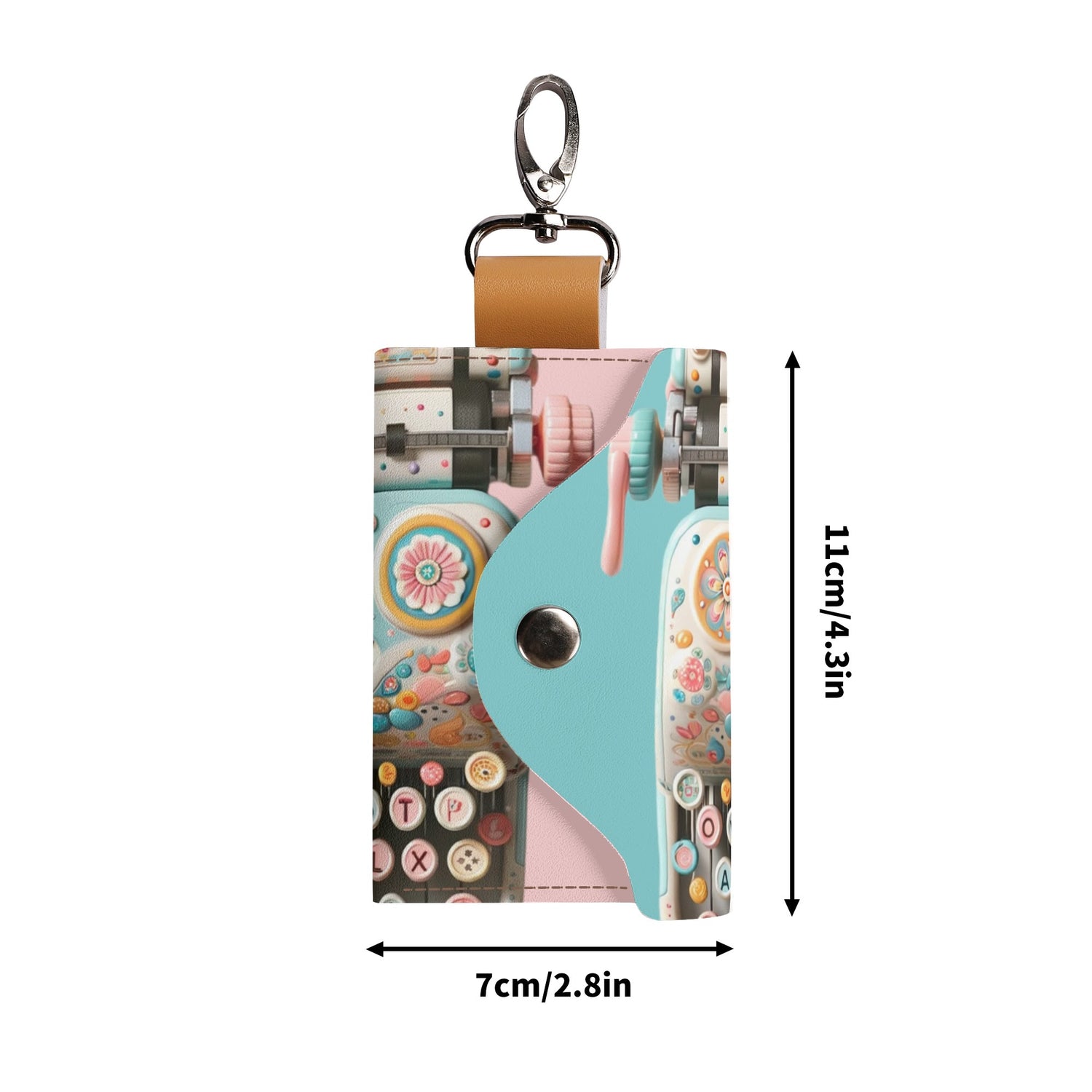 Retro Typewriter Key Chain - Mid Century Modern Gal