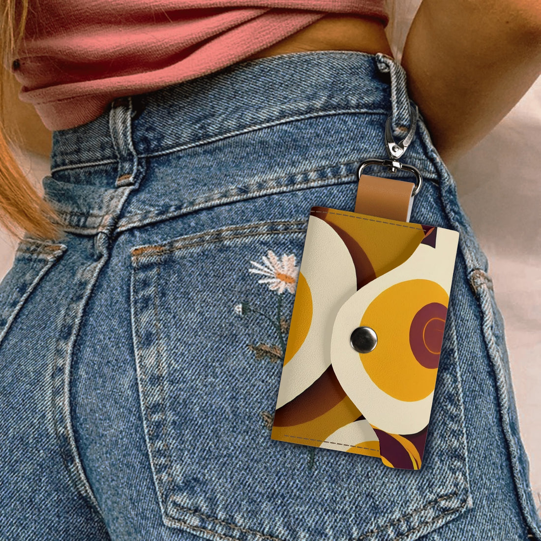 Retro 60s Mod Gal Key Chain - Mid Century Modern Gal