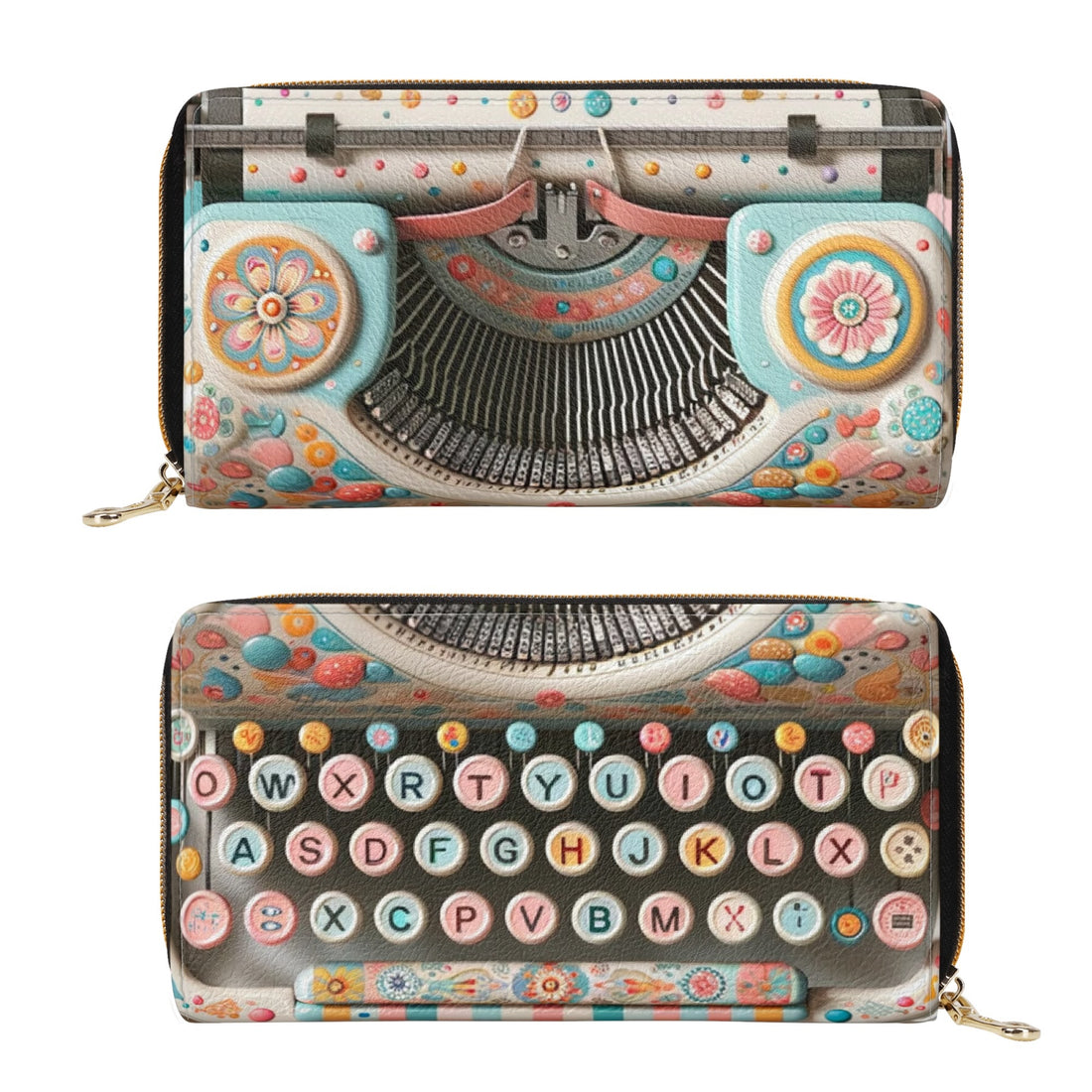 Retro Mod Kitschy Quirky Typewriter Wallet - Mid Century Modern Gal