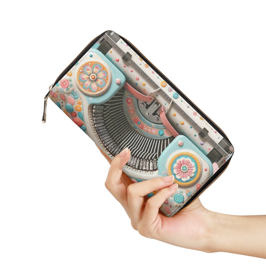 Retro Mod Kitschy Quirky Typewriter Wallet - Mid Century Modern Gal