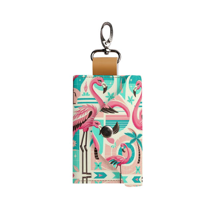Flamingo Palm Springs Cali Kitschy Key Chain - Mid Century Modern Gal