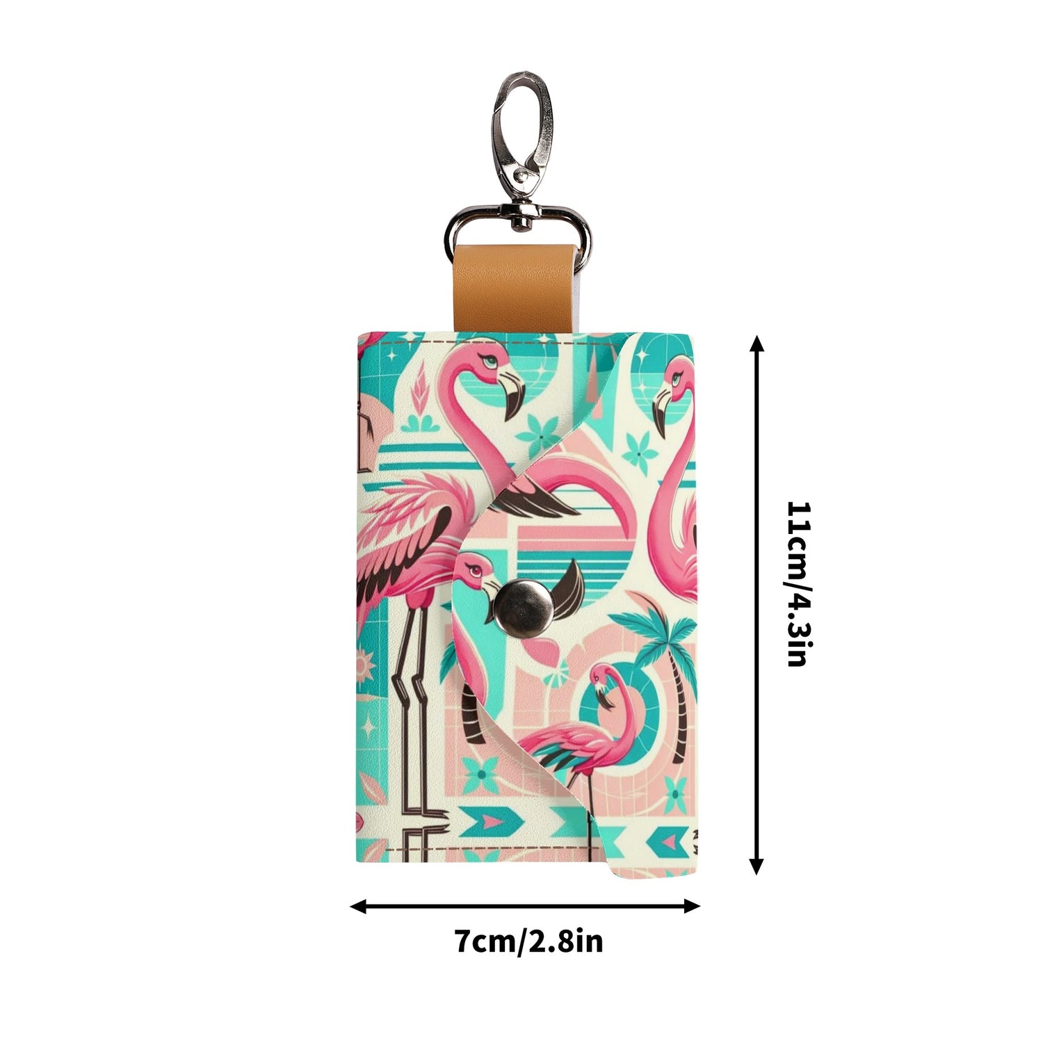 Flamingo Palm Springs Cali Kitschy Key Chain - Mid Century Modern Gal