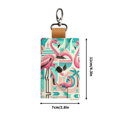 Flamingo Palm Springs Cali Kitschy Key Chain - Mid Century Modern Gal