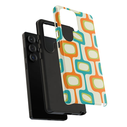 Mid Century Modern Groovy Googie Design, Colorful Smart Phone Tough Cases