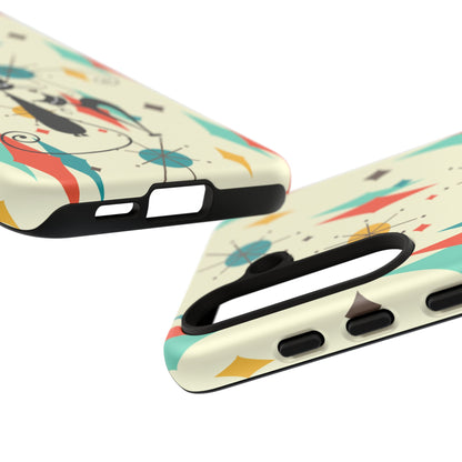 Atomic Kitty Cat, Mid Mod Franciscan Pattern, Kitsch Tough Phone Cases