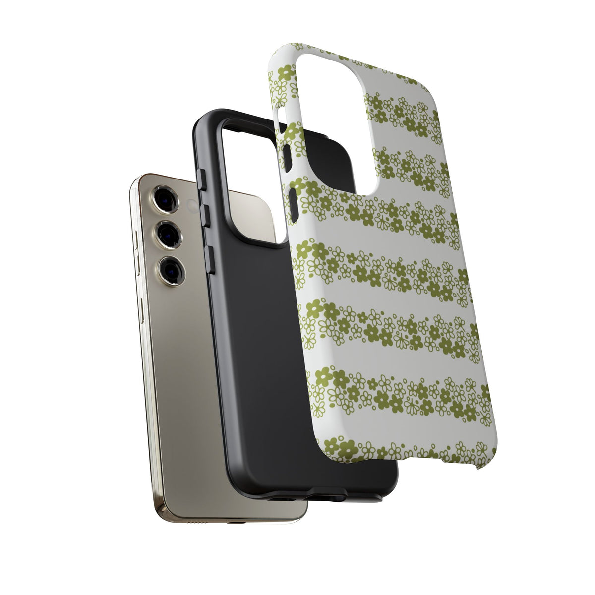Pyrex Crazy Daisy Spring BlossonFloral Phone Case: Tough Cases with Elegant Green Floral Design, Durable Phone Cover