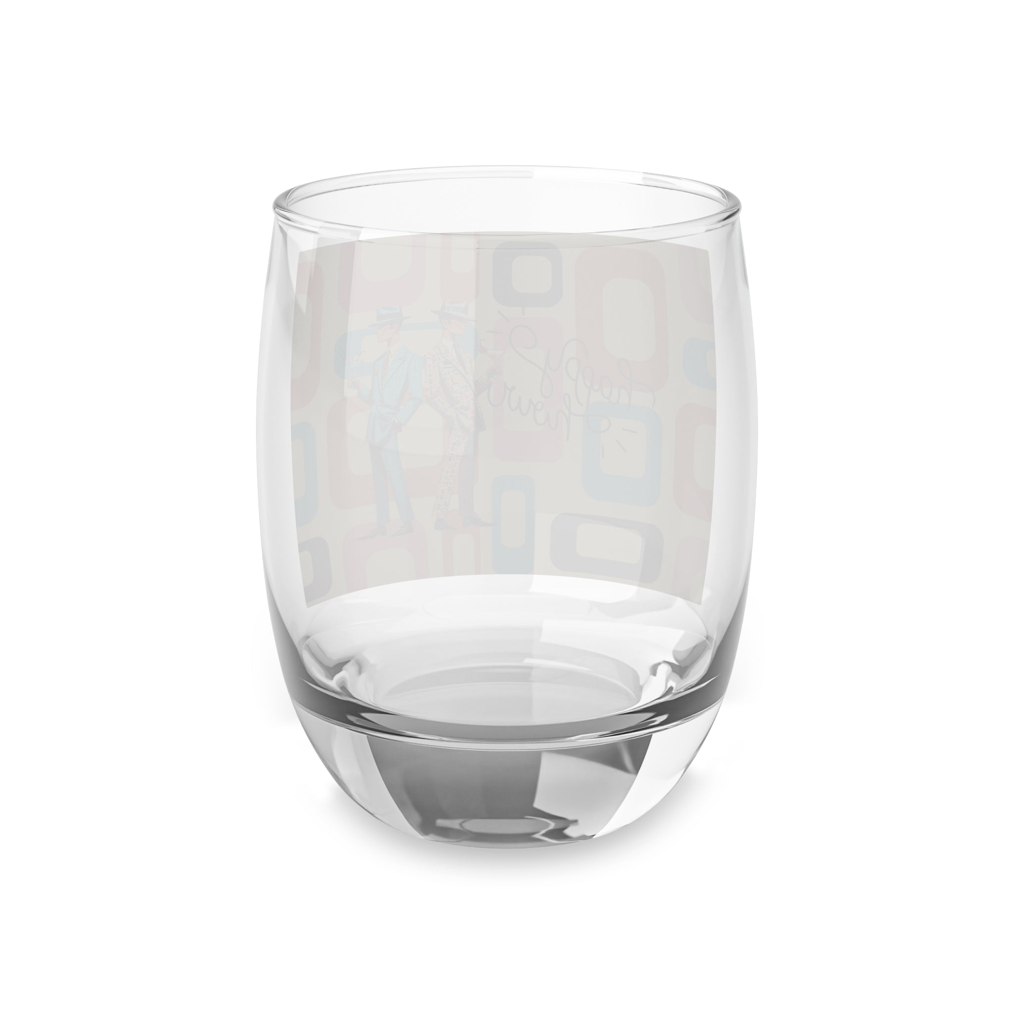 Mid Century Mod Men, Gay Pride Retro Barware Whiskey Glass