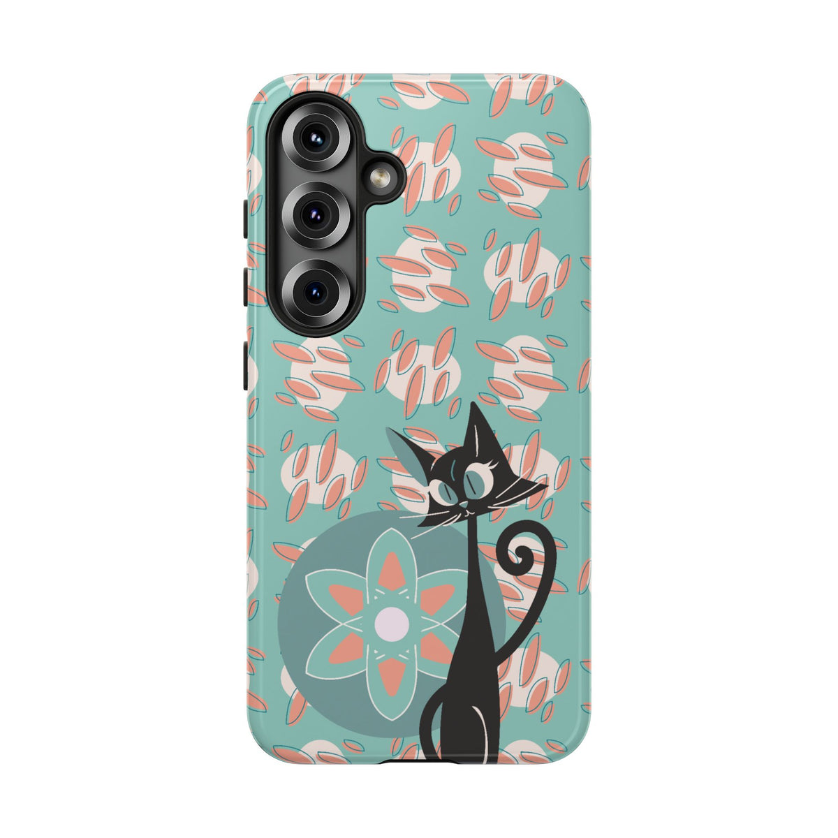 Atomic Cat, Mid Century Modern Funky Fun Smart Phone Tough Phone Cases