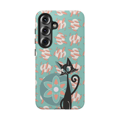 Atomic Cat, Mid Century Modern Funky Fun Smart Phone Tough Phone Cases