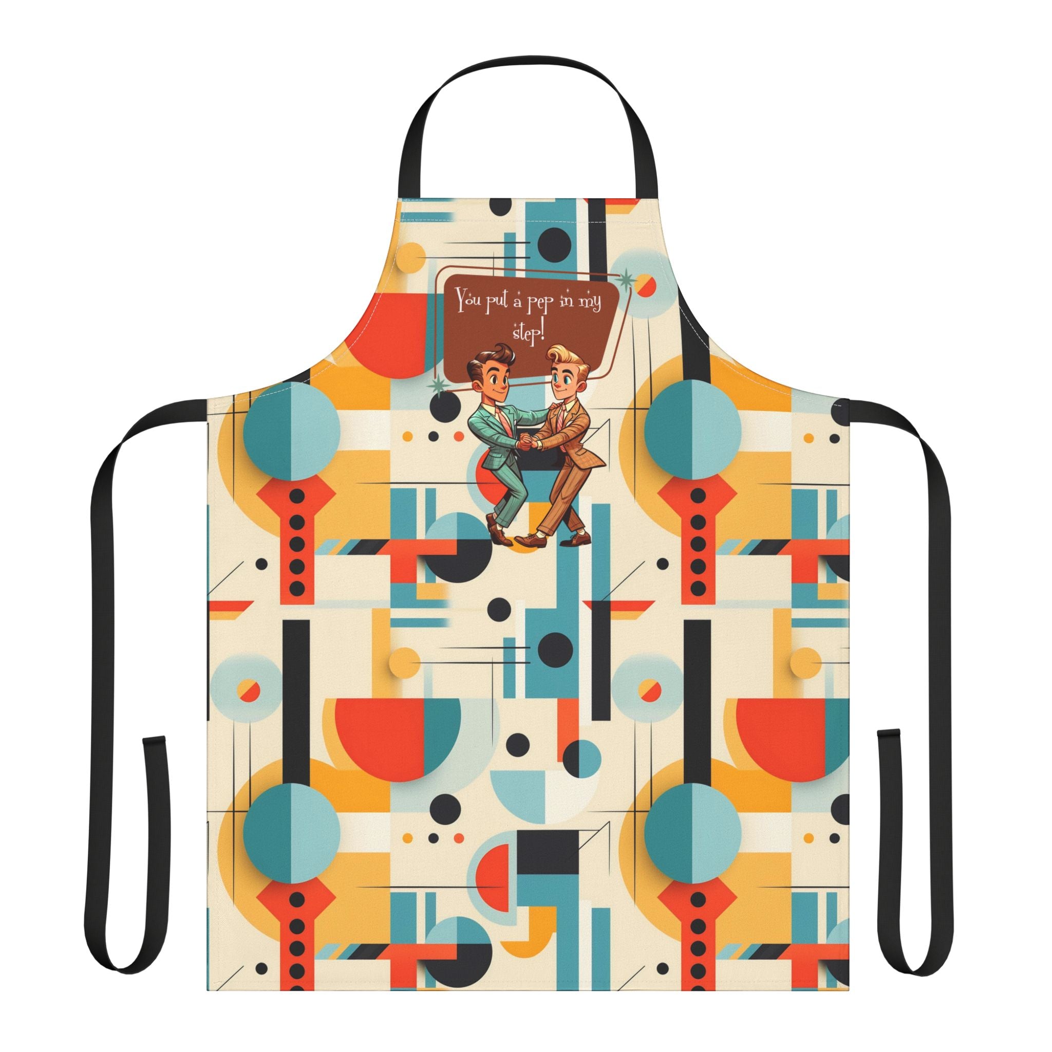 Mid Century Modern Bauhaus Geometric Mid Mod, Kitschy Retro Apron - Mid Century Modern Gal