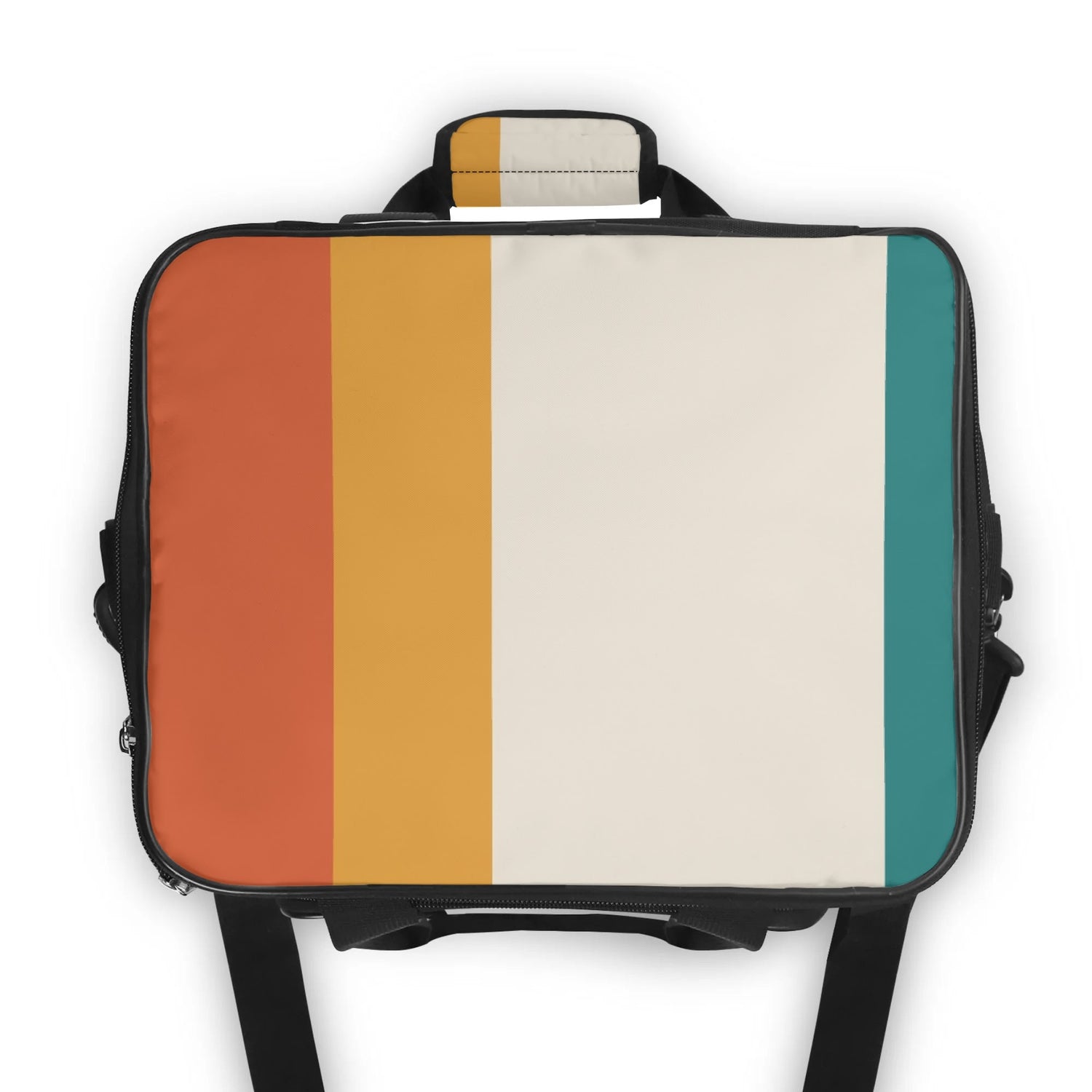 Mid Century Modern Minimalist Candy Corn Striped Retro Insulated Cooler Picnic Bag - Mid Century Modern Gal