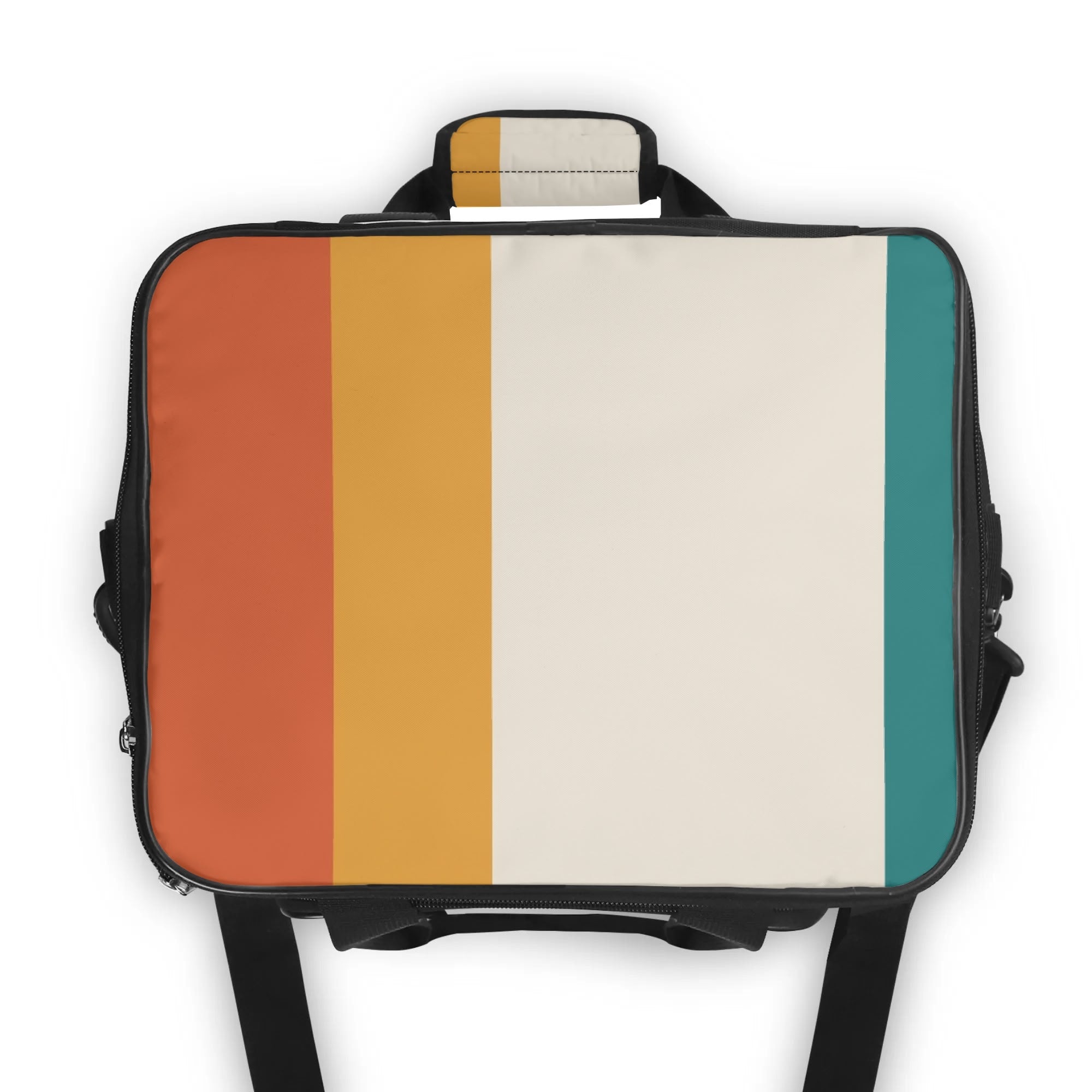 Mid Century Modern Minimalist Candy Corn Striped Retro Insulated Cooler Picnic Bag - Mid Century Modern Gal