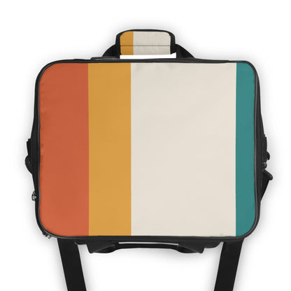 Mid Century Modern Minimalist Candy Corn Striped Retro Insulated Cooler Picnic Bag - Mid Century Modern Gal