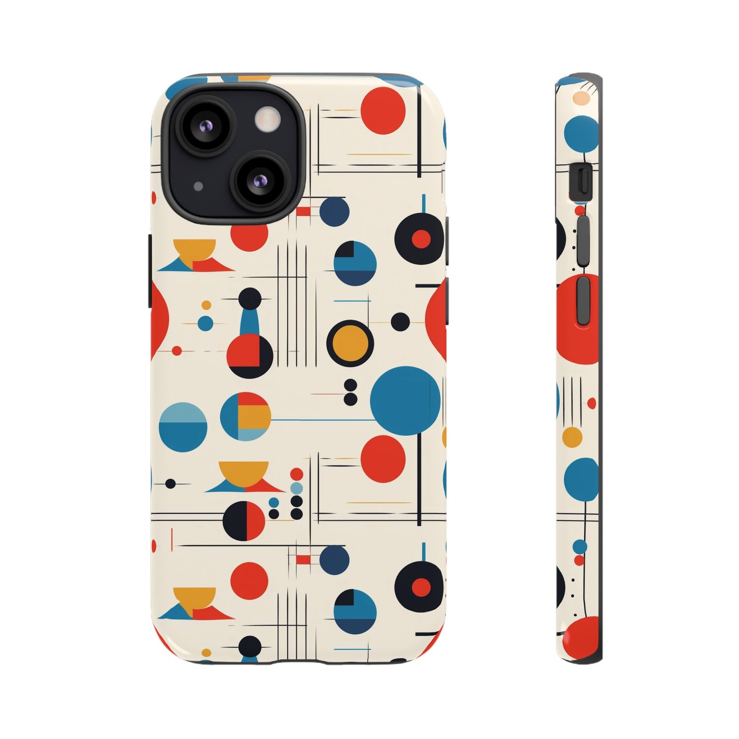 Mid Mod Bauhaus Designed iPhone, Samsung, Retro Phone Tough Cases