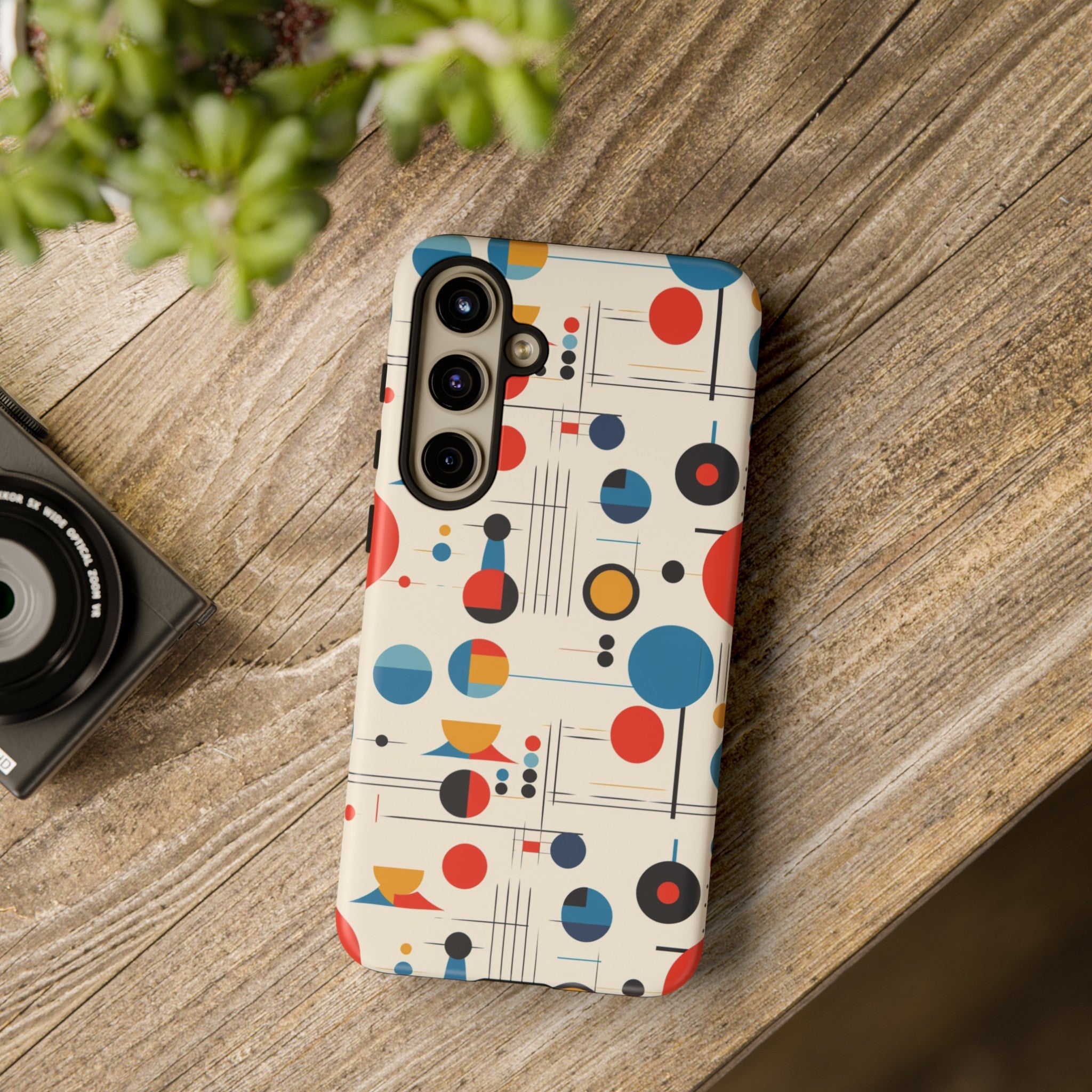 Mid Mod Bauhaus Designed iPhone, Samsung, Retro Phone Tough Cases