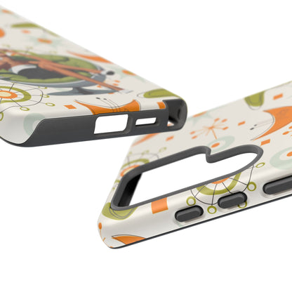 Mid Century Modern Atomic Starburst Mid Mod 60s Gal Retro Chic Tough Phone Case with Vintage Glamour Design