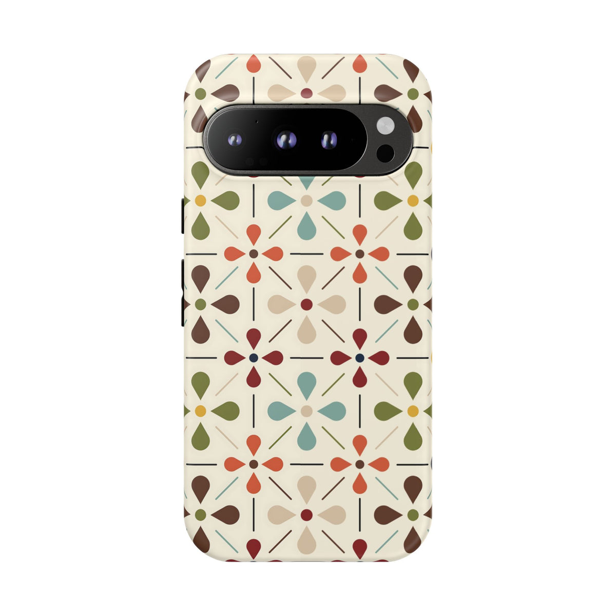 Scandinavian Flower, Mid Modern Danish Design Tough Phone Case