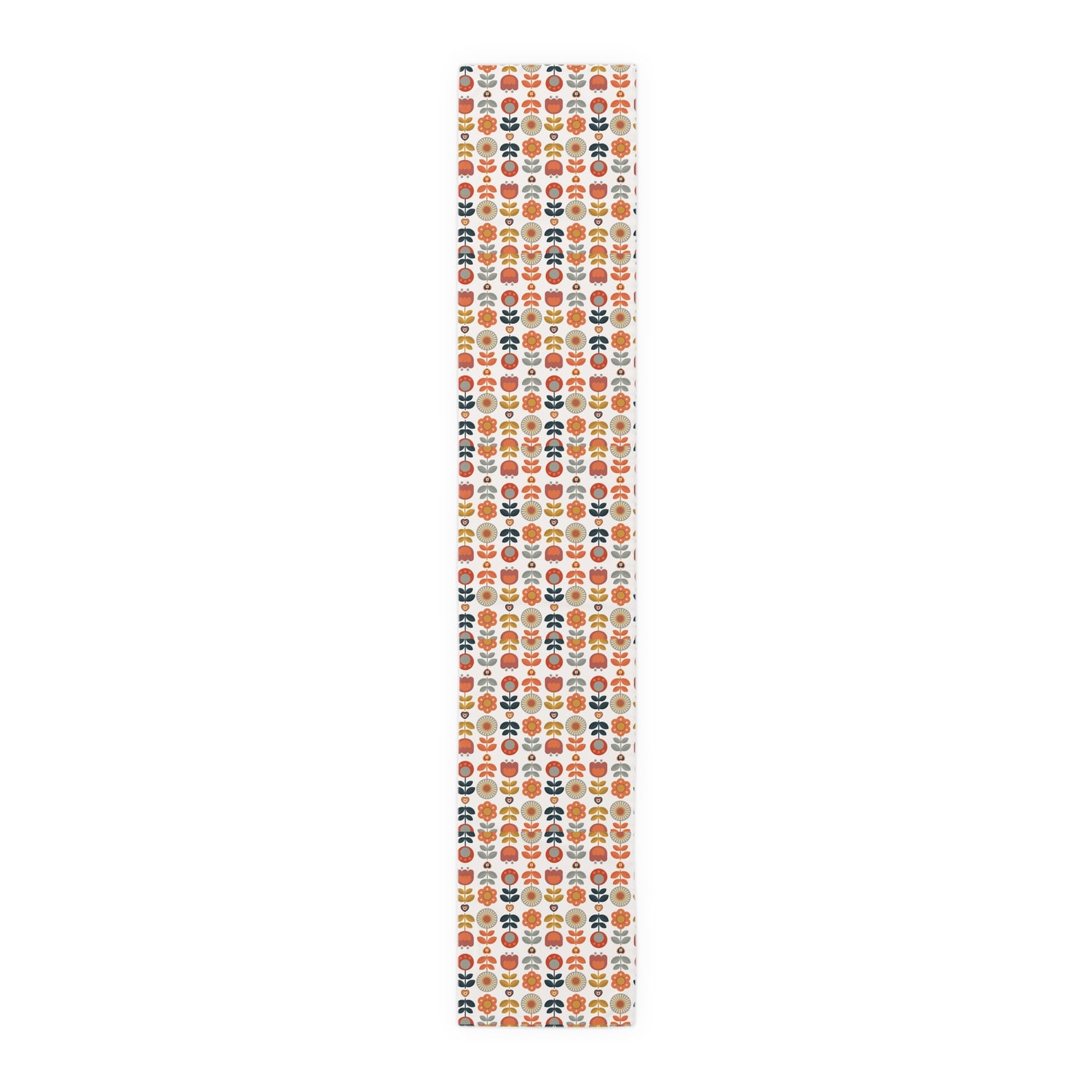 Mid Mod Scandinavian Floral Modern DanishTable Runner - Vibrant Home Decor for Festive Occasions - Mid Century Modern Gal