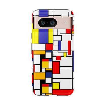 Retro Mod Mondrian, Mid Century Modern Style Tough Phone Case