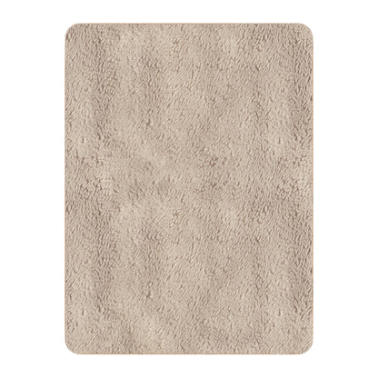 Retro Scandinavian Modern Danish Cozy Floral Tan Sherpa Blanket - Soft Throw Blanket for Home Decor &amp; Gifts - Mid Century Modern Gal