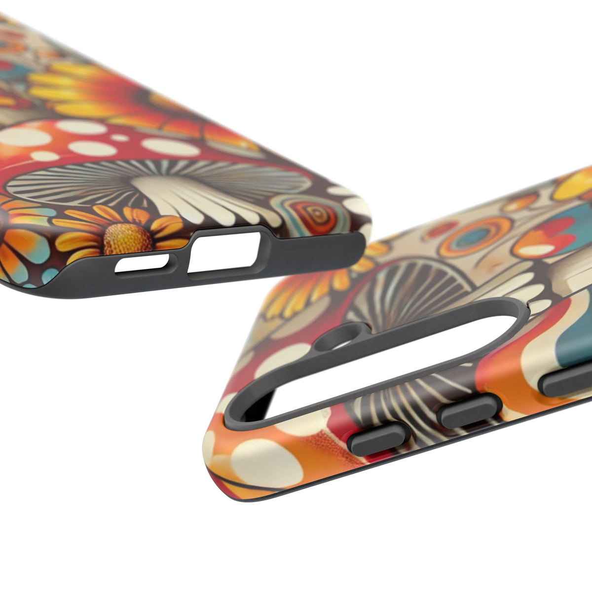 Colorful Mushroom Flower Phone Case - Boho Chic Design