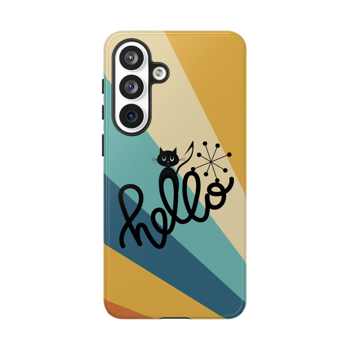 Atomic Groovy Cat, Retro, Kitschy, Hello Starburst, Mid Mod Smart Phone Tough Phone Cases
