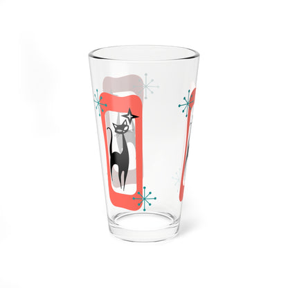 MCM Atomic Cat Mid Century Modern Barware, Shaker Glass, MCM Retro Cat - Mid Century Modern Gal