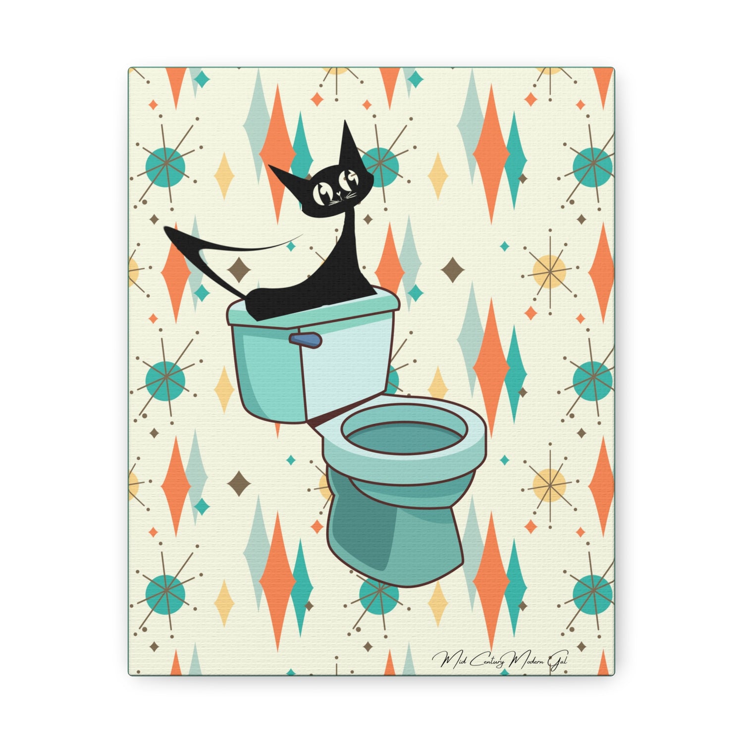Retro Bathroom, Atomic Cat, Franciscan Starburst 50&