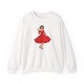 Mid Century Modern Christmas Martini Gal Unisex Heavy Blend™ Crewneck Sweatshirt