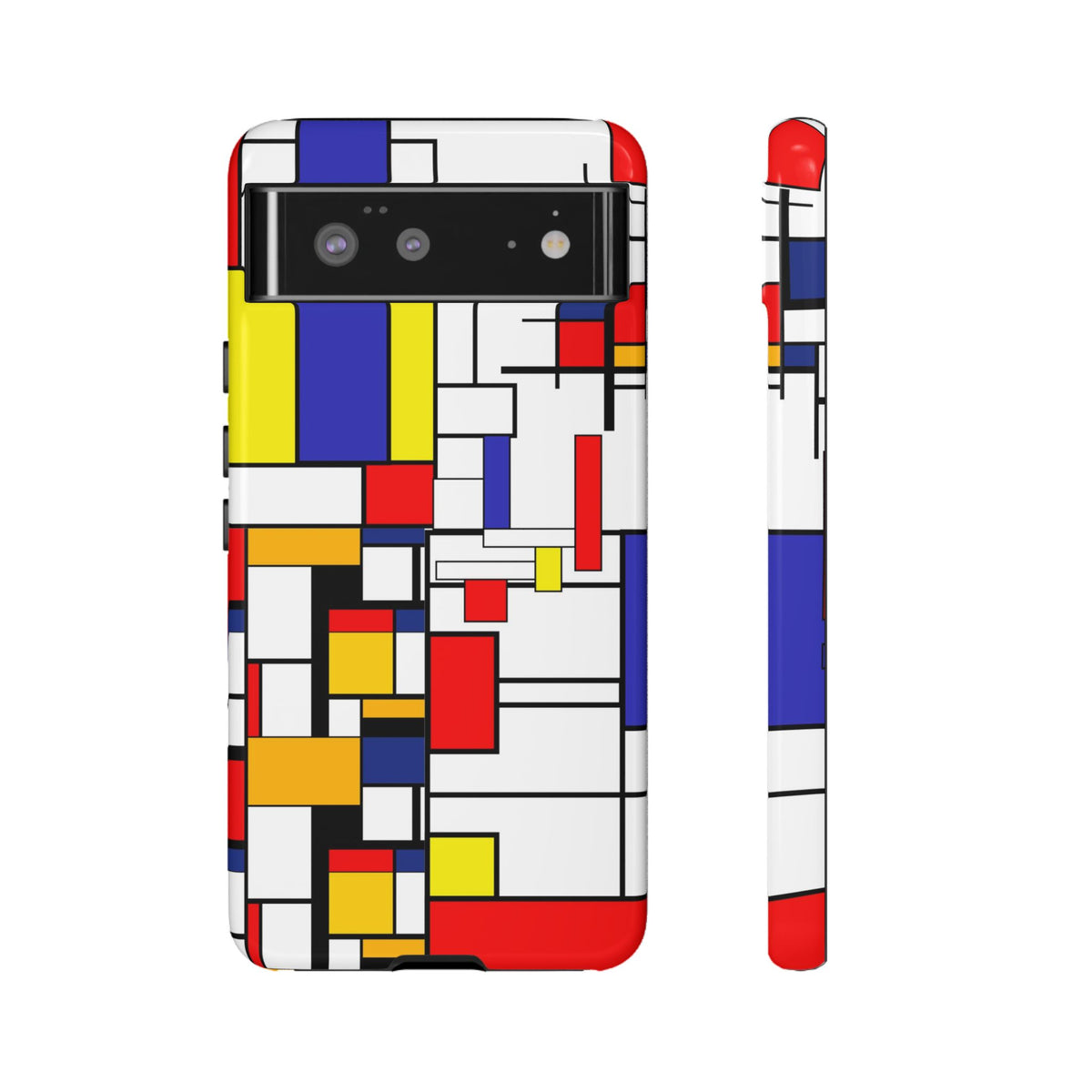 Retro Mod Mondrian, Mid Century Modern Style Tough Phone Case - Mid Century Modern Gal
