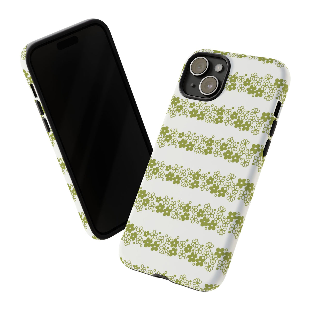 Pyrex Crazy Daisy Spring BlossonFloral Phone Case: Tough Cases with Elegant Green Floral Design, Durable Phone Cover