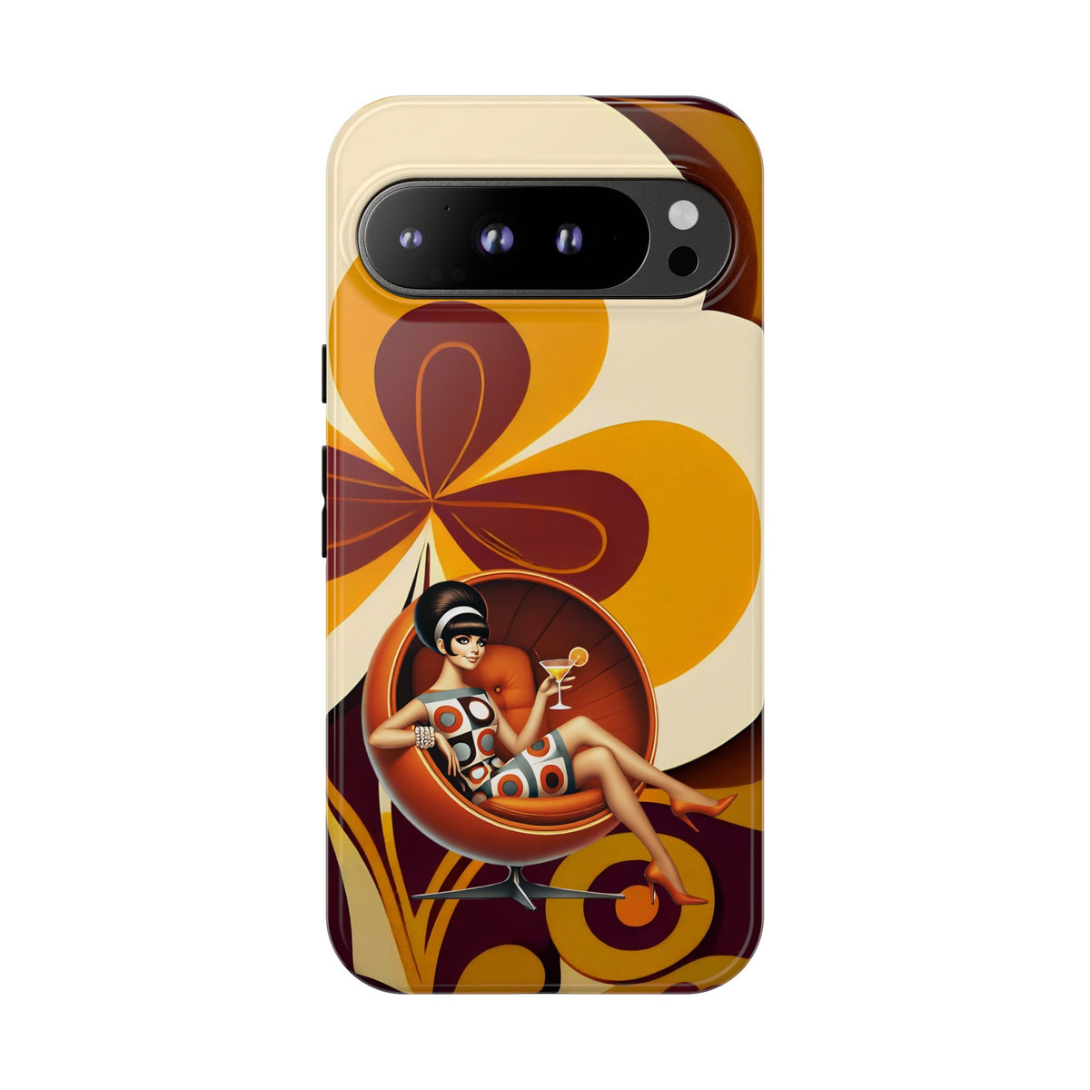 Groovy Mod 60s Retro Flower Power Phone Cases - Mid Century Modern Gal