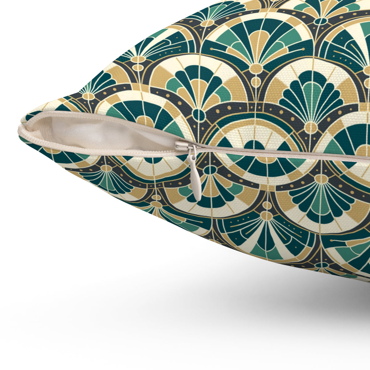 Art Deco Peacock Inspired Pillow Cover and Insert - Mid Century Modern Gal