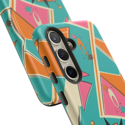 Atomic Cat Mid Mod Retro Cat Phone Case - Tough Cases for Stylish Cat Lovers