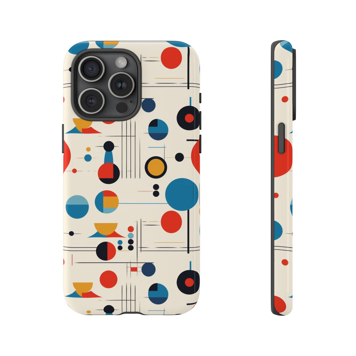 Mid Mod Bauhaus Designed iPhone, Samsung, Retro Phone Tough Cases - Mid Century Modern Gal