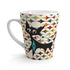 Retro Scandinvian Colorful  Atomic Cat Latte Mug - Perfect for Cat Lovers and Cozy Mornings - Mid Century Modern Gal