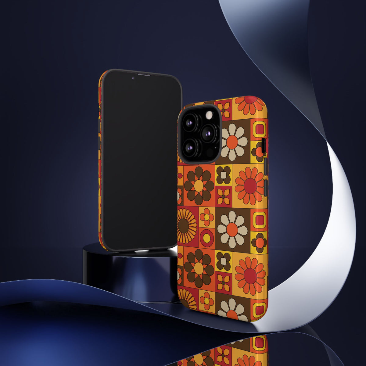 Retro 70s Mid Mod Floral Phone Case | Tough Cases for Flower Lovers