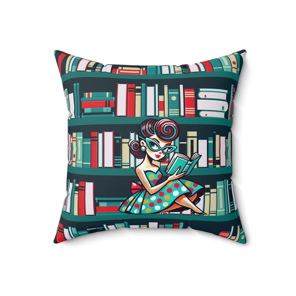 Reading Pillow, Cozy Read and Relax Literary Pillow - Cute Book Lover Decor