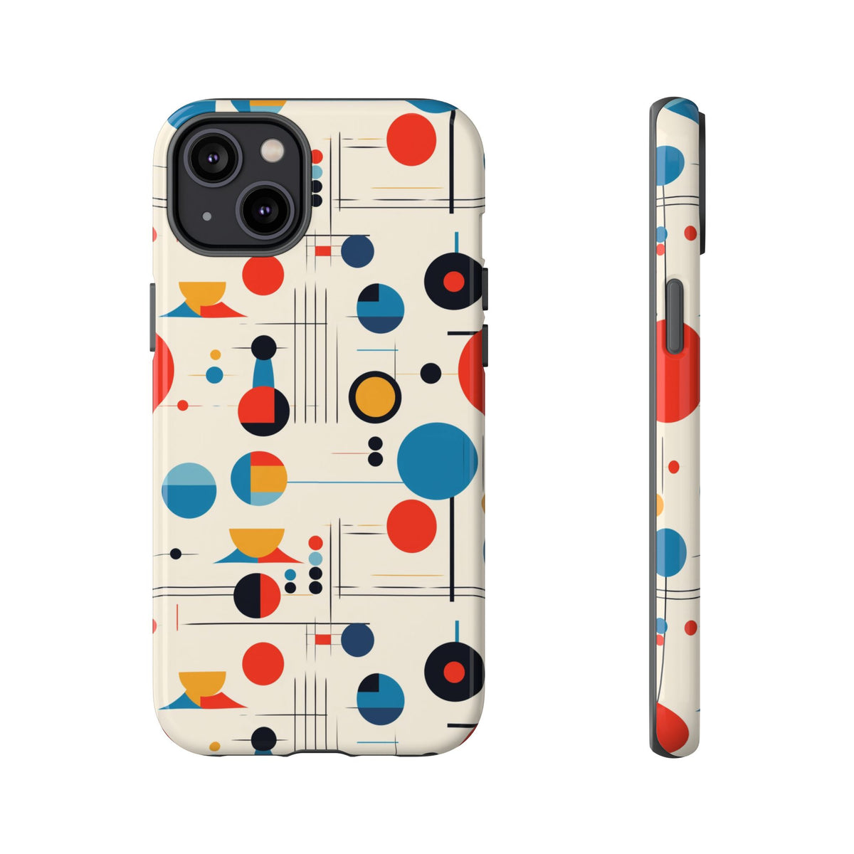 Mid Mod Bauhaus Designed iPhone, Samsung, Retro Phone Tough Cases - Mid Century Modern Gal