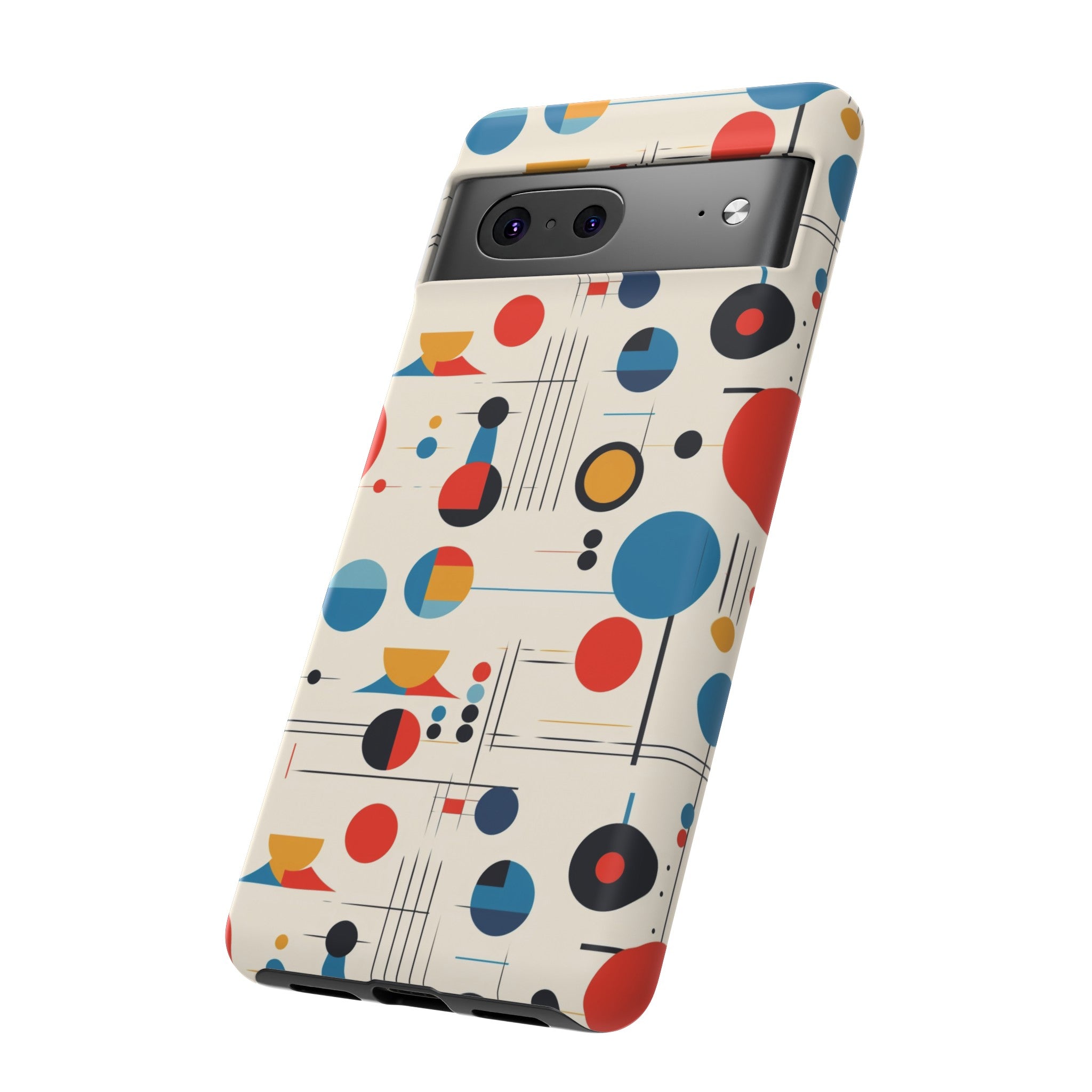 Mid Mod Bauhaus Designed iPhone, Samsung, Retro Phone Tough Cases