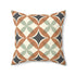 Mid Century Modern Interlocking Geometric, Terracotta Sage Charcoal Pillow Cover and Insert - Mid Century Modern Gal