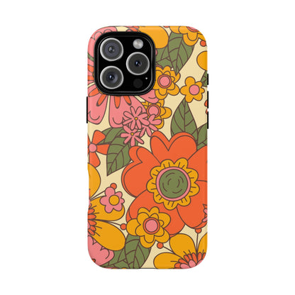 Groovy Retro Flower Power Vintage Inspired Pattern Smart Phones Tough Phone Cases